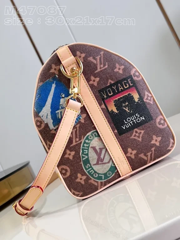 View 7 of Boho-Chic LV Patchwork Satchel: Elevated Everyday Luxury