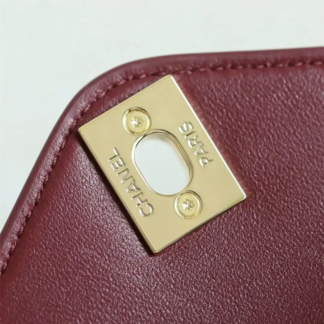View 14 of 高仿Chanel*26A系列AS6223高級手工坊口蓋包酒紅色小號免檢版