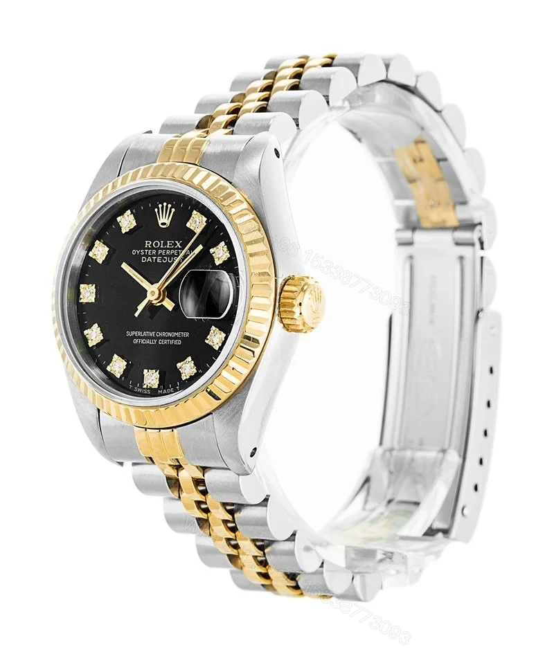 View 2 of Replica Rolex Datejust Black Dial 69173 26 mm