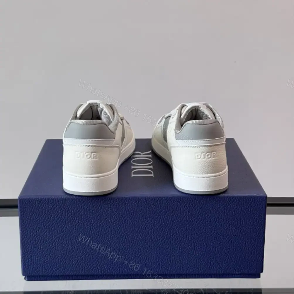 View 4 of DIOR B27 UPTOWN LOW-TOP SNEAKERS WHITE SMOOTH CALFSKIN AND WHITE OBLIQUE JACQUARD – CD217