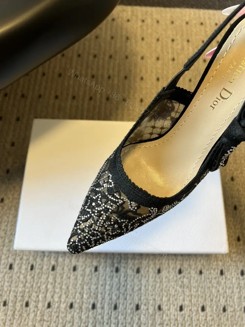 View 10 of Lace Overlay Slingback Heels: Modern Elegance, All-Day Comfort