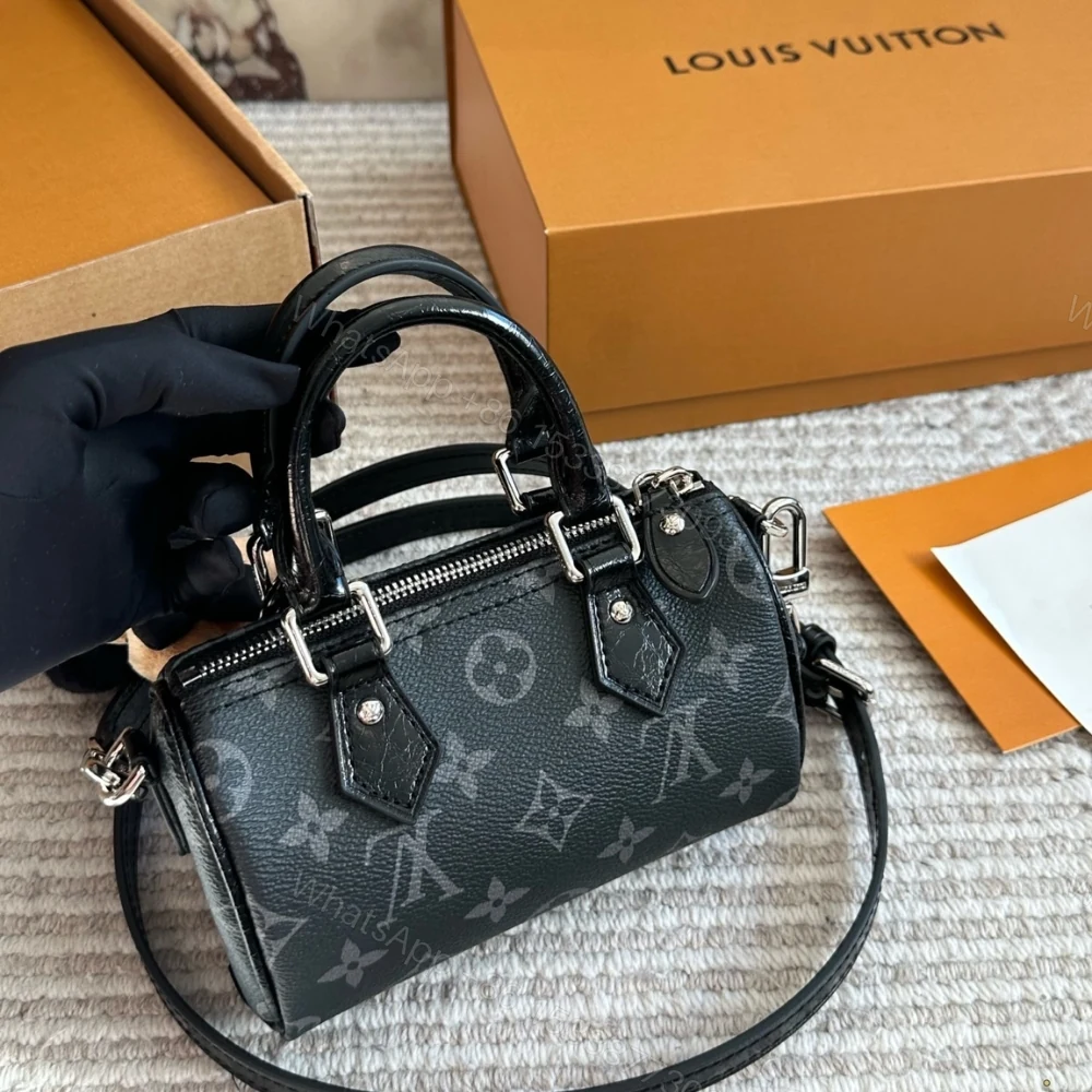 View 7 of Louis Vuitton Nano Speedy Monogram Eclipse 16Cm M26573