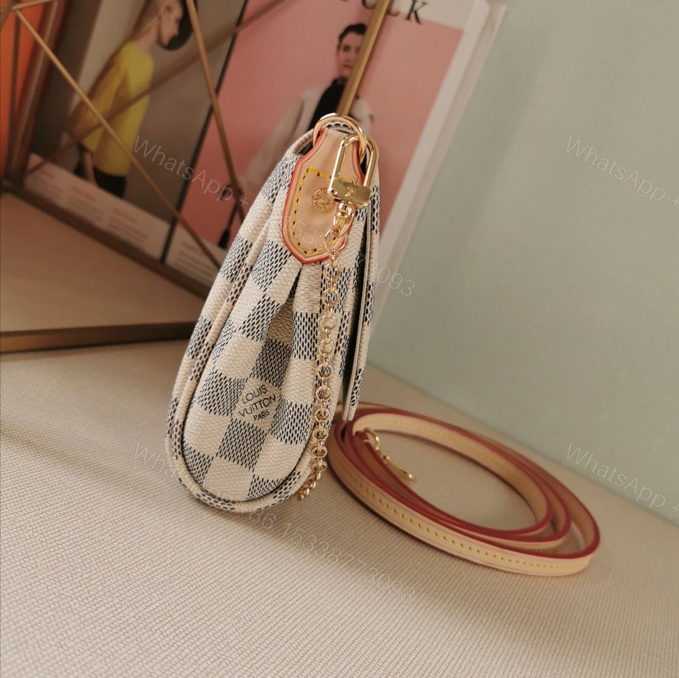View 7 of Louis Vuitton Favorite mm Damier Azur
