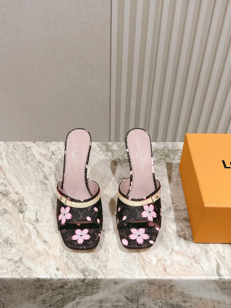 View 7 of Pink Floral Embroidered Slip-Ons: Luxe Everyday Flats