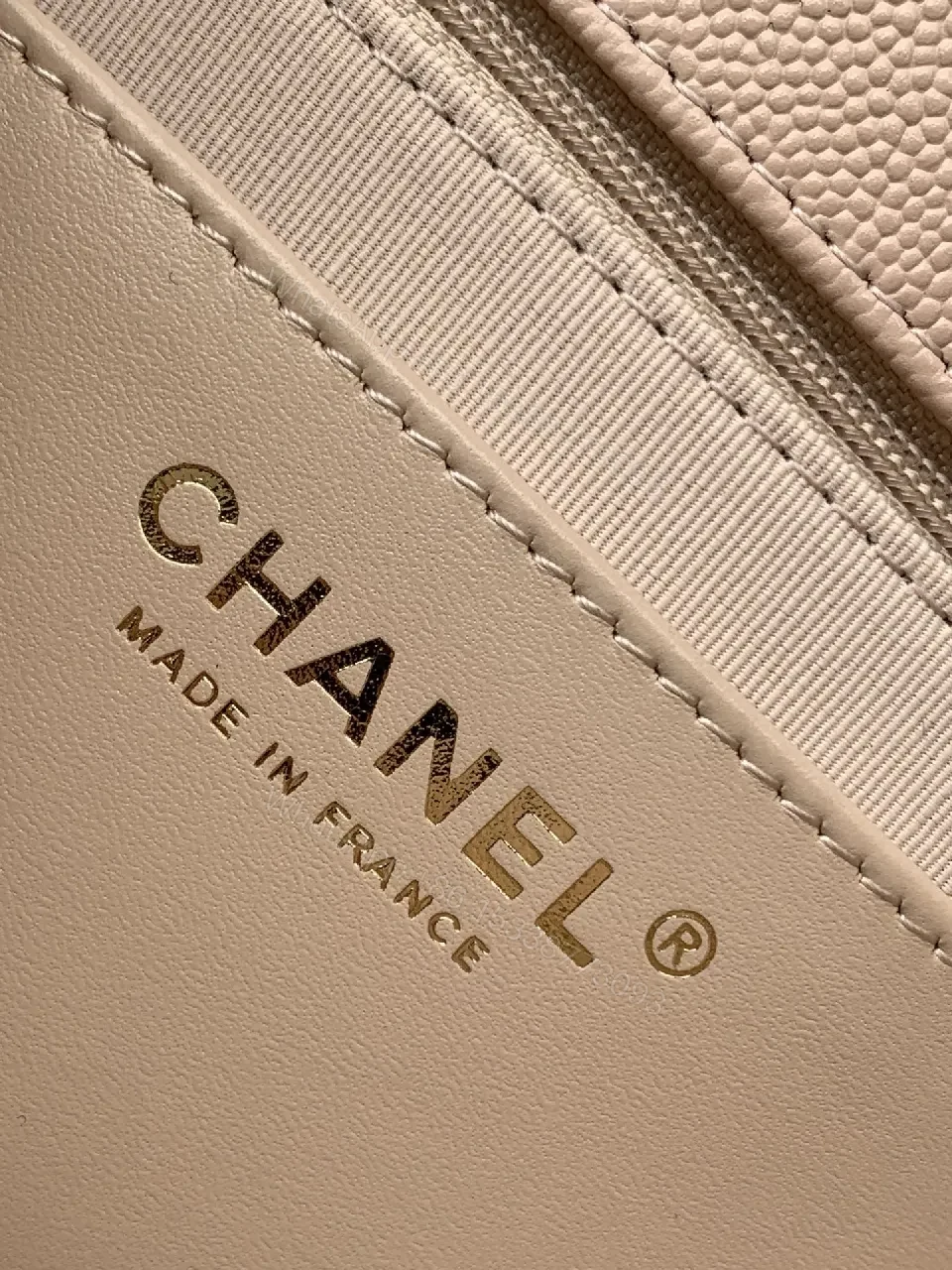 View 5 of Soft Beige Quilted Bag with Luxe Chain – Compact Luxury Tote