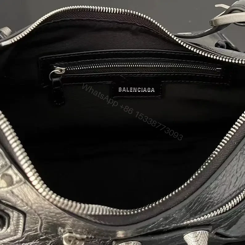 View 9 of 高仿Balenciaga*LeCagole朋克單肩包黑色S