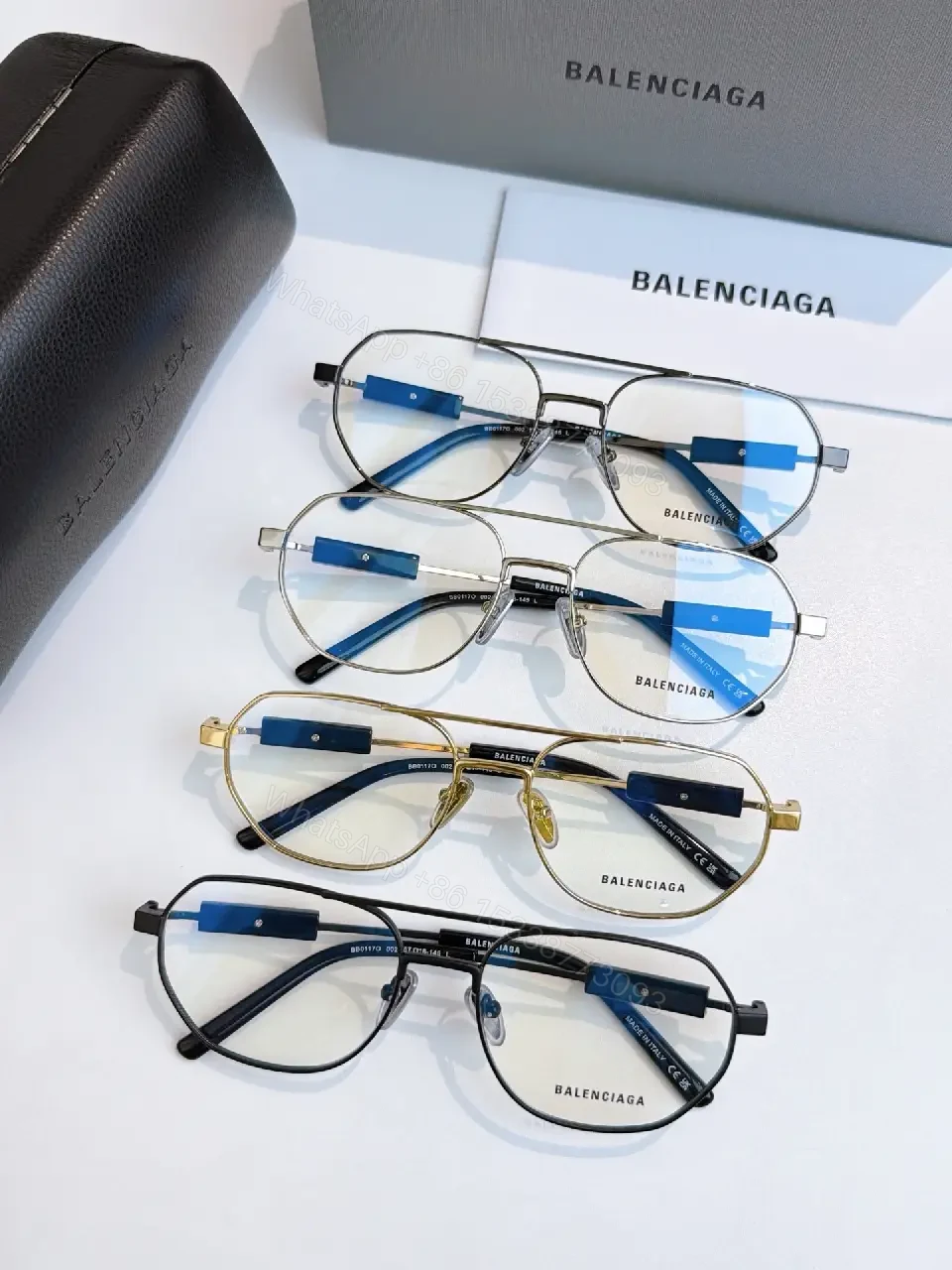 View 7 of Silver Metal Aviator Sunglasses: Luxe Slim Frames with Logo Detailing