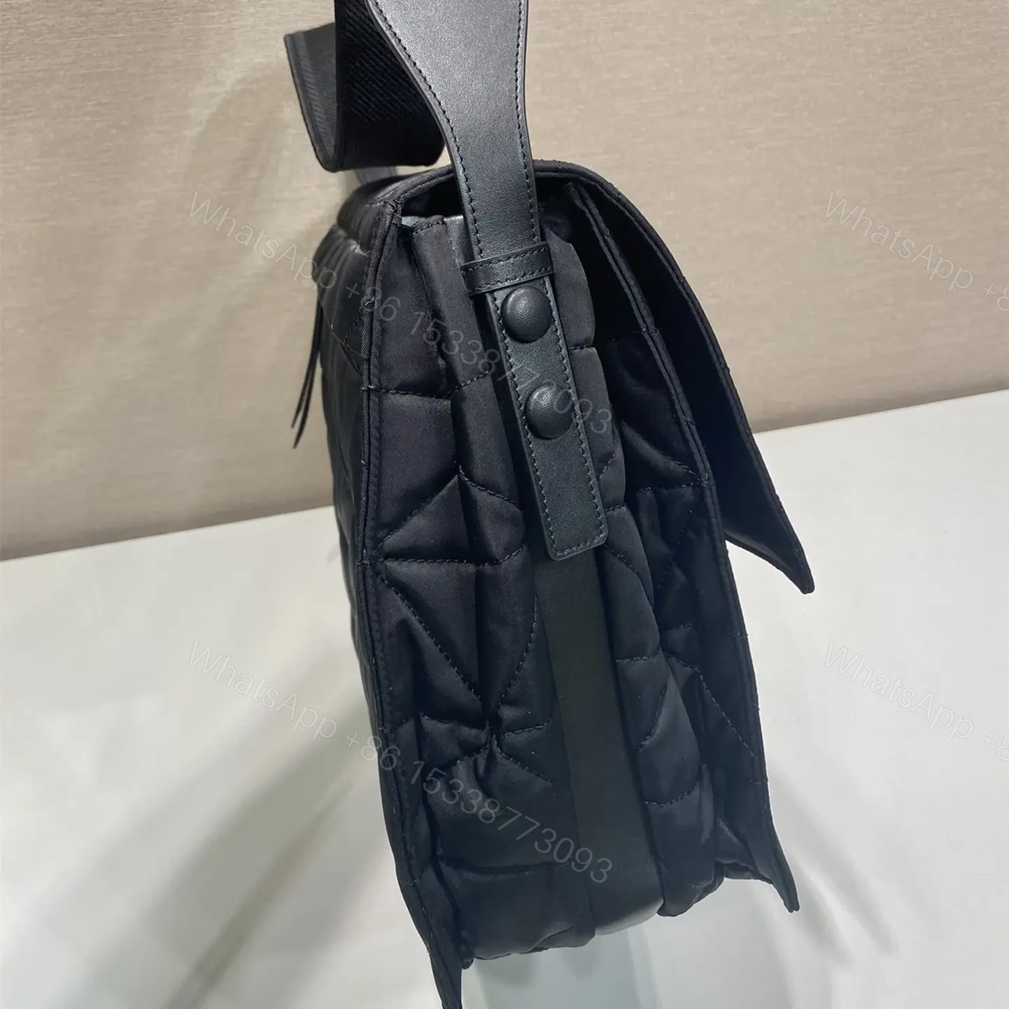 View 6 of 高仿Prada*ReEdition系列郵差包1BD256黑色免檢版