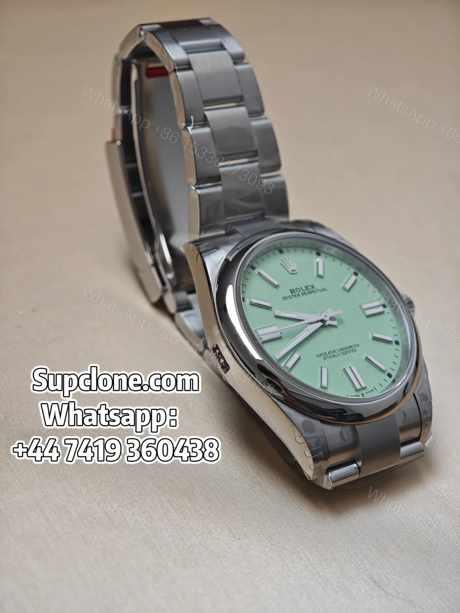 View 5 of Rolex Super Clone Oyster Perpetual M126000-0011 36mm Green Dial 3230 Movement