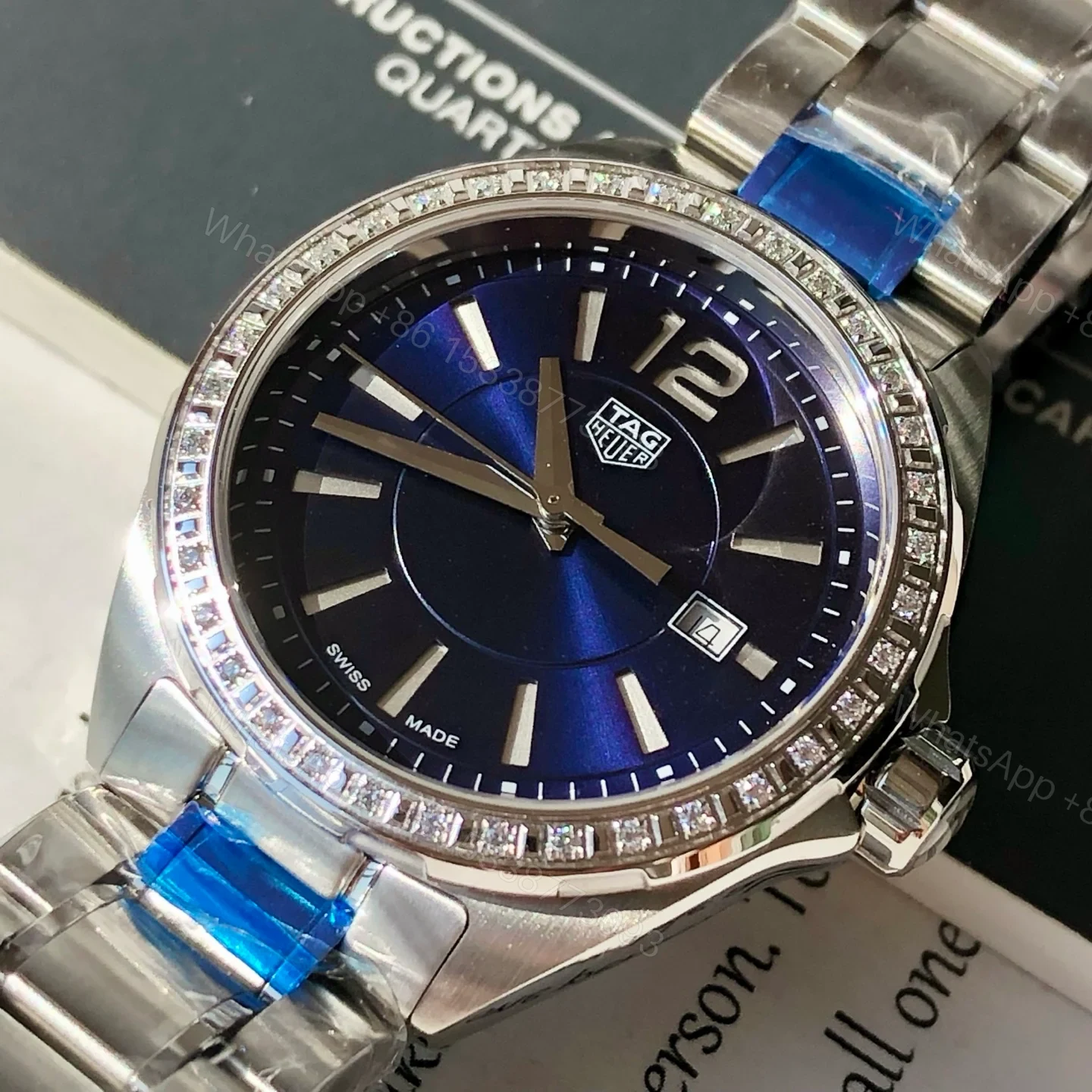 View 6 of TAG Heuer Carrera Women’s Quartz Watch 32MM Deep Blue Dial Leather Strap Premium Edition TAG Heuer Carrera Women’s Quartz Watch 32MM Deep Blue Dial Leather Strap Premium Edition