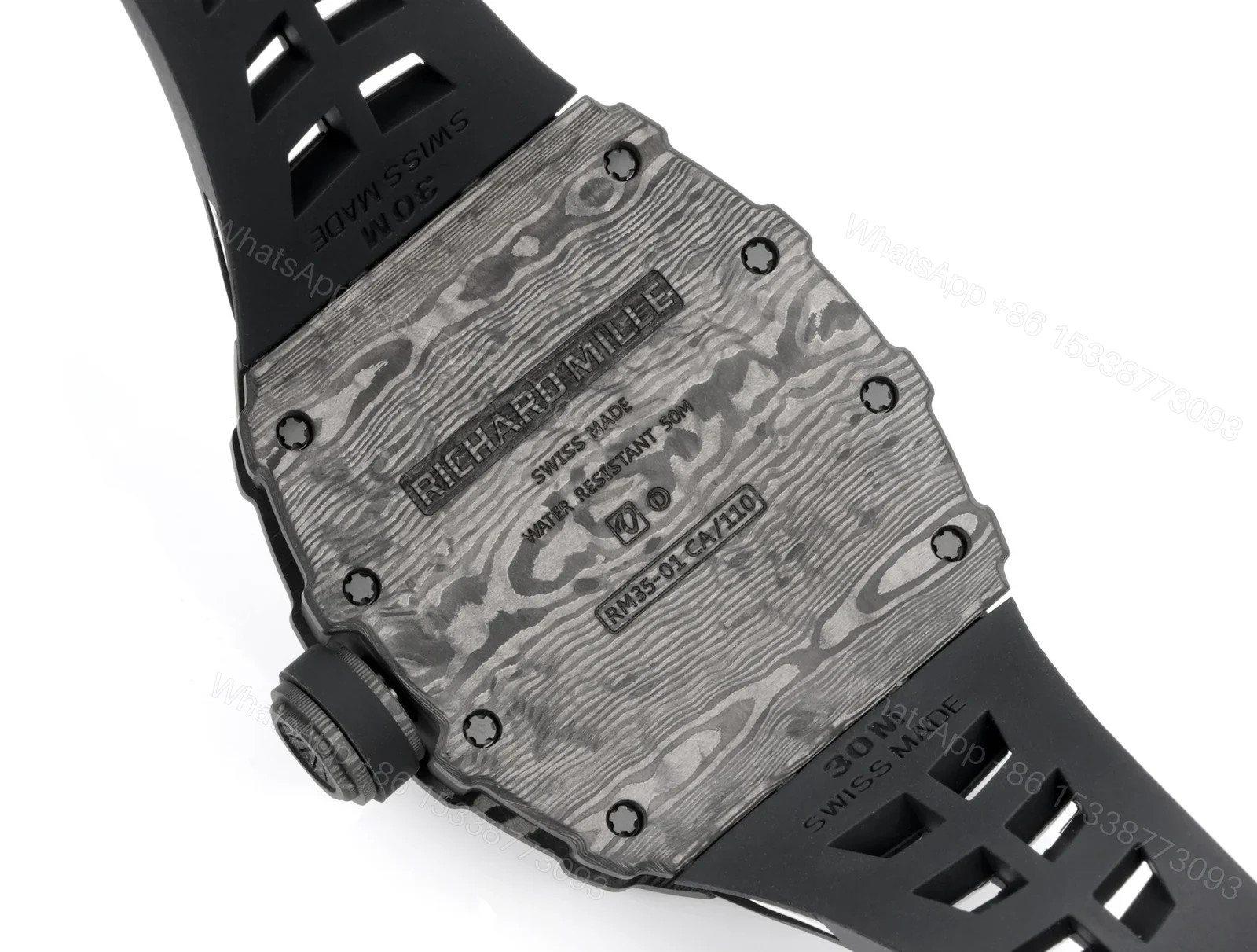 View 8 of Richard Mille RM35-01 NTPT Carbon Black Skeleton Watch RM35-CR-BR