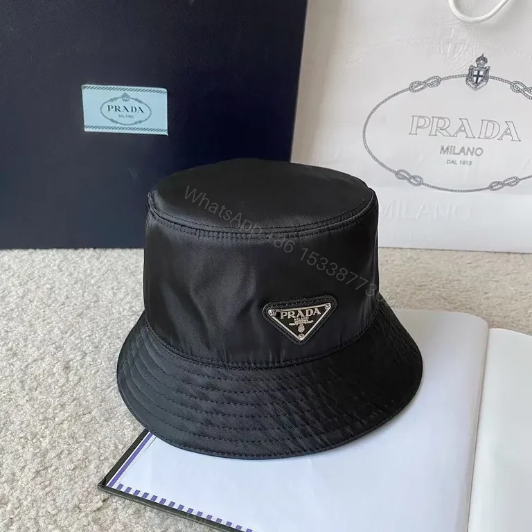 View 3 of Prada Black Nylon Logo Bucket Hat â€” Everyday Luxe
