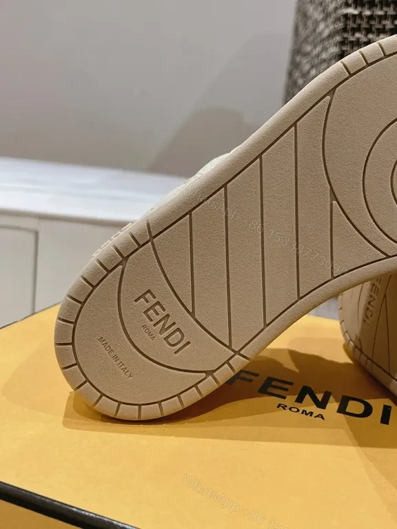 View 7 of Soft-Luxe Platform Low-Tops: Suedeâ€“Leather, Fendi-Inspired Detailing Sneakers