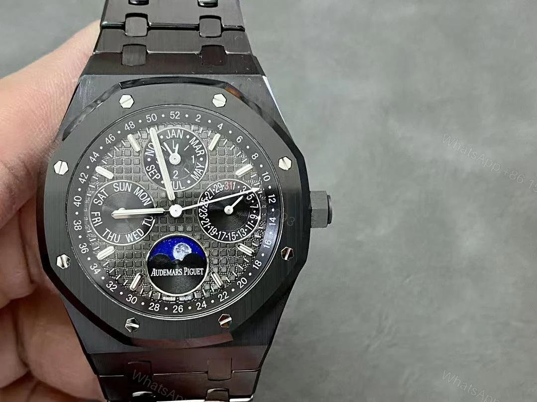 View 2 of Audemars Piguet Royal Oak Perpetual Calendar Full Black Replica