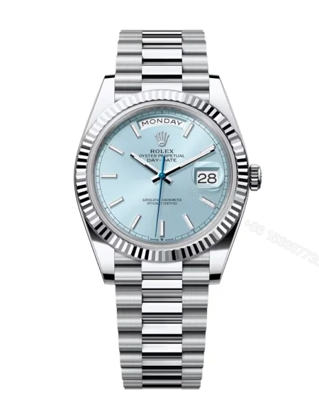 Superclone Rolex Day-Date Ice blue Dial 228236 40 mm — view 1