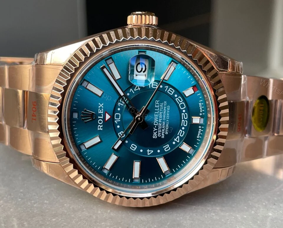 View 5 of Noob FACTORY 1:1 Rolex Sky-Dweller 326935 RG/SS Turquosi Dial
