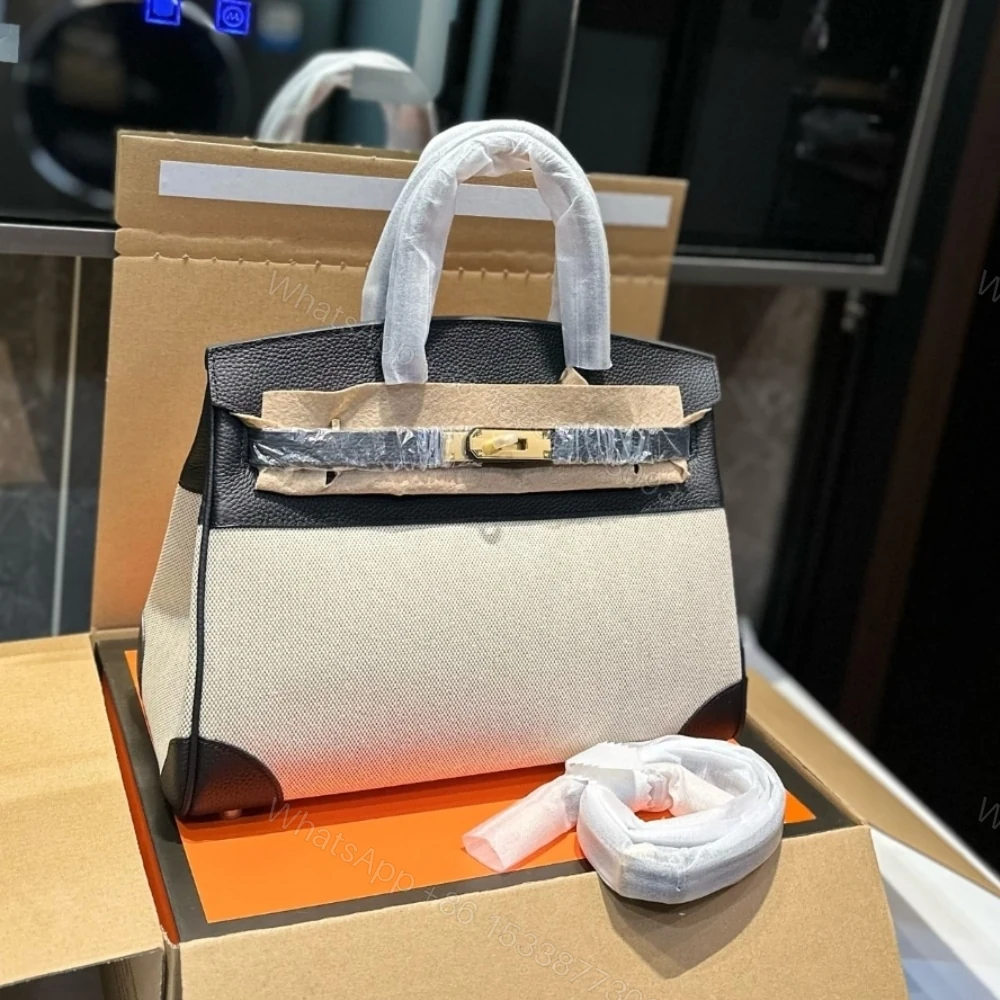 View 2 of Hermes Birkin 25 Toile H Black 25Cm