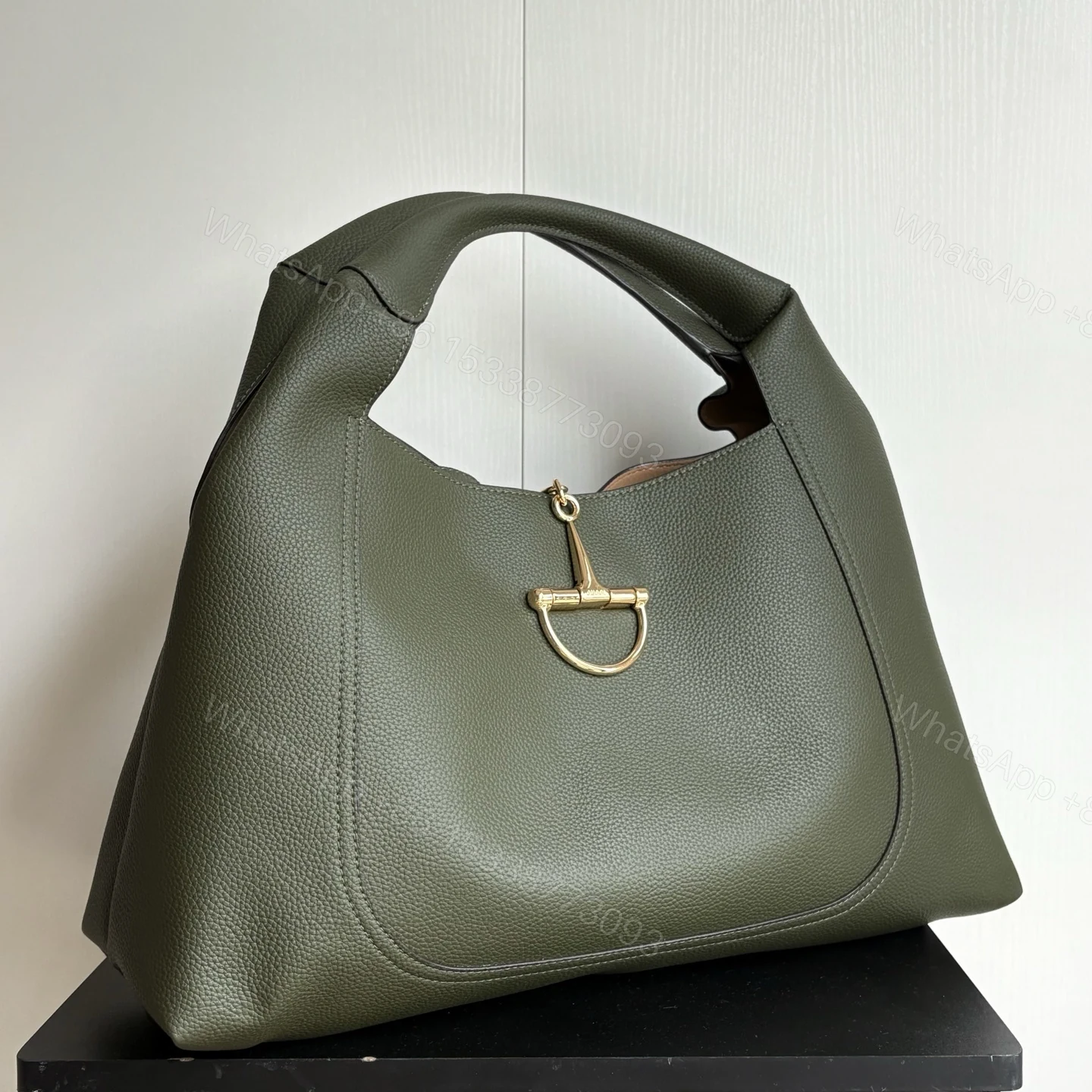View 3 of Gucci Softbit Maxi Shoulder Bag Green 46Cm