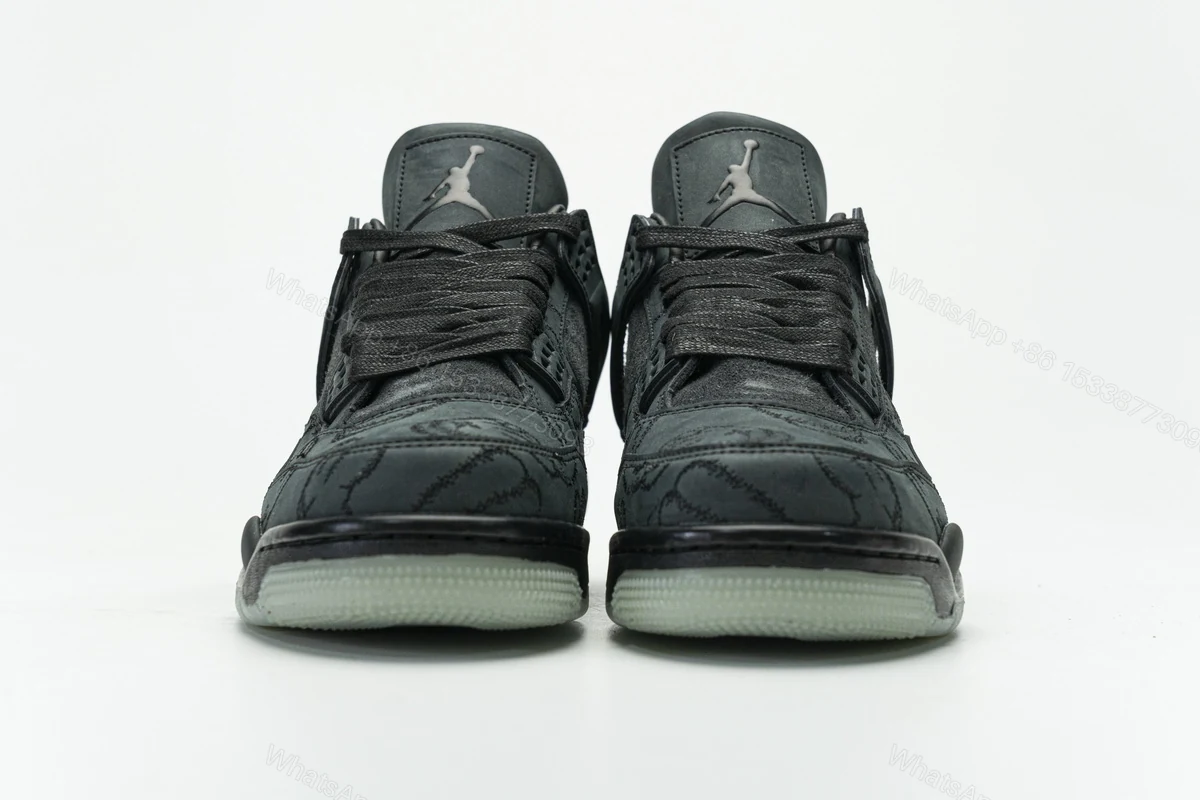 View 4 of Air Jordan 4 Retro KAWS Black 930155-001