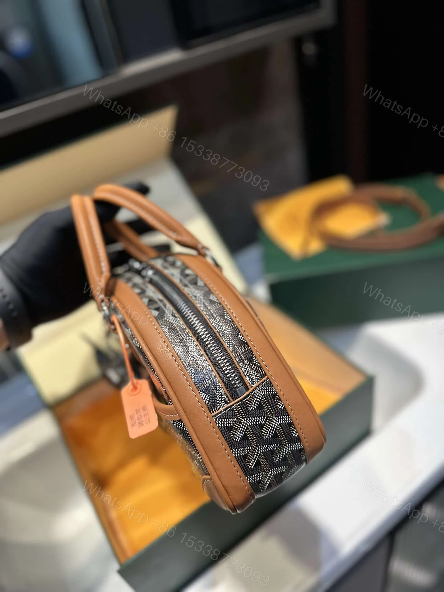 View 9 of GOYARD SAINT JEANNE PM BLACK TAN 26CM