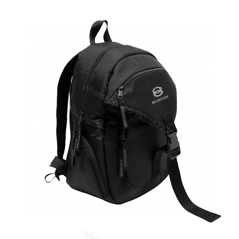 View 3 of Black Nylon Micro Backpack â€” Balenciaga, Minimal Luxury, Compact Daily Carry