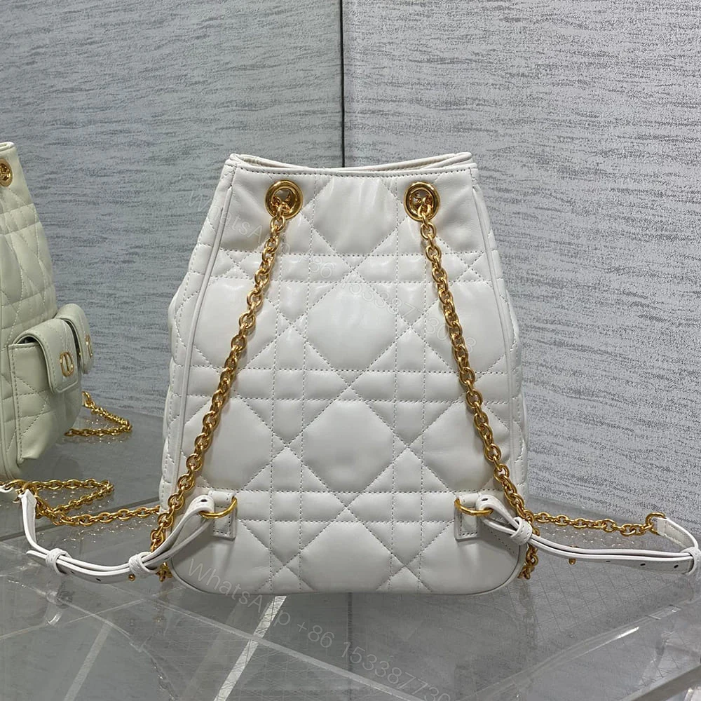 View 4 of Dior Medium Dior Caro Multicarry Backpack with Chain(HIGH-END GRADE)