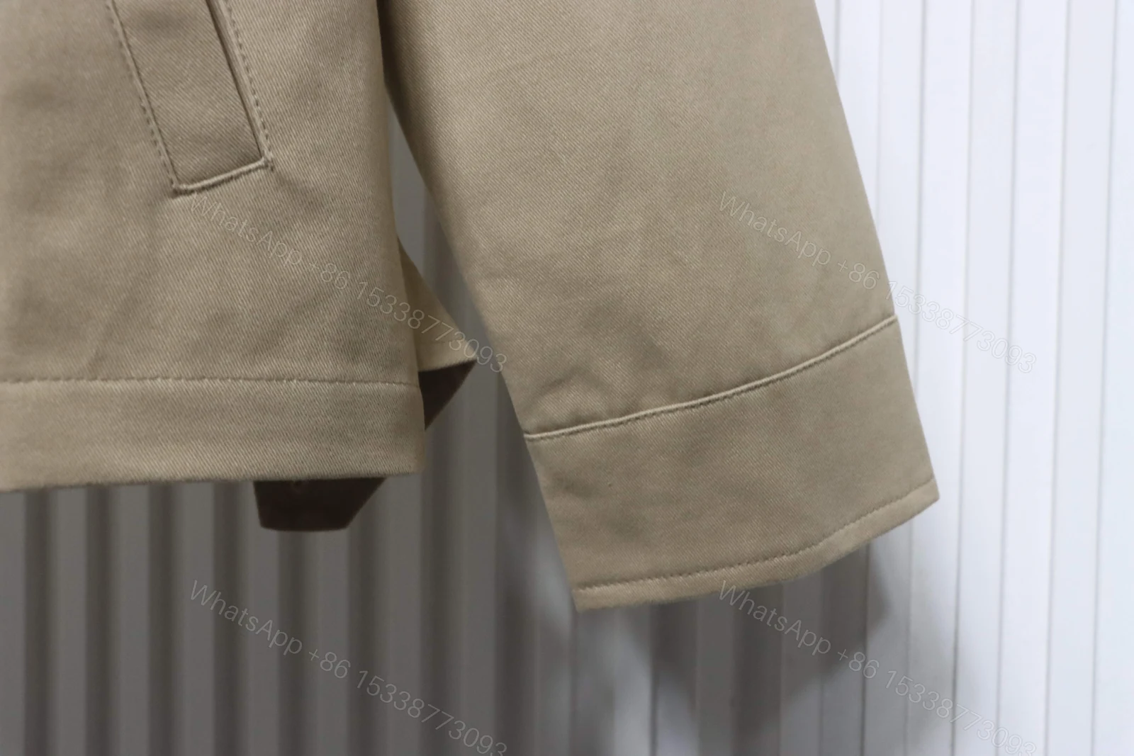 View 5 of Polo Ralph Lauren Vintage Clasp Chain Coat khaki