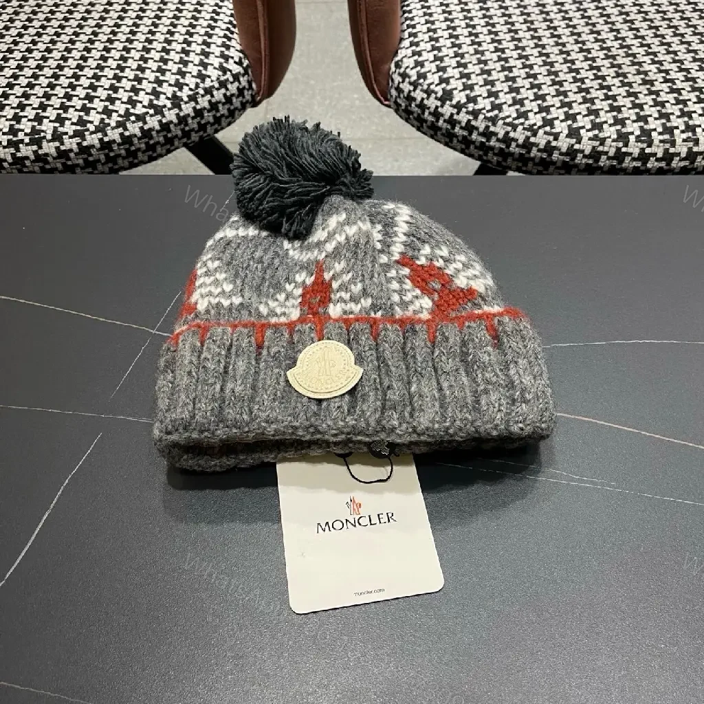 Textured Wool Beanie with Pom Pom – Premium Knit Cap — view 1