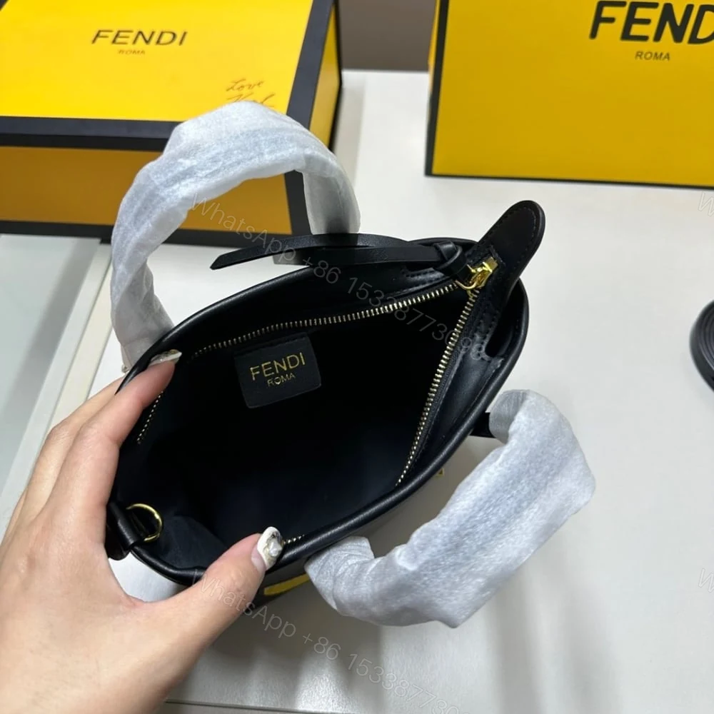 View 5 of FENDI ROLL LUNAR NEW YEAR MINI BAG BLACK 17CM 8BS096ATXUF1QIO