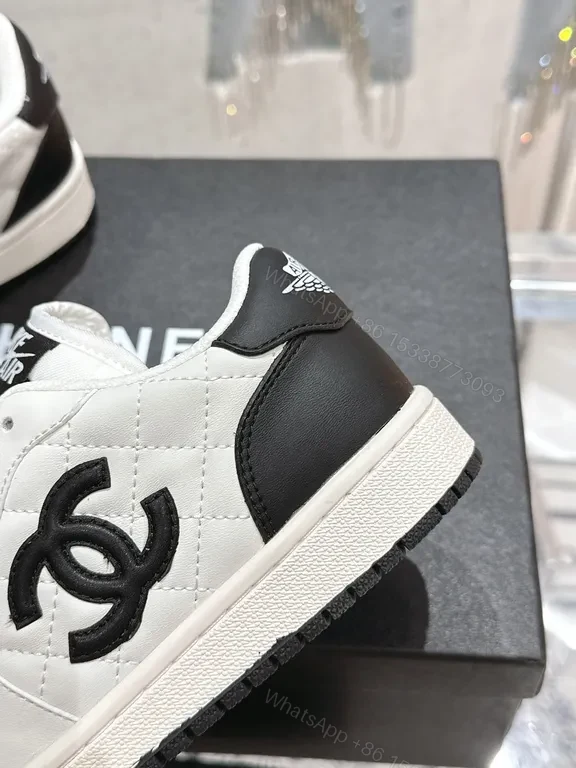 View 8 of White Quilted Leather Sneakers with Emblem - Elevated Comfort