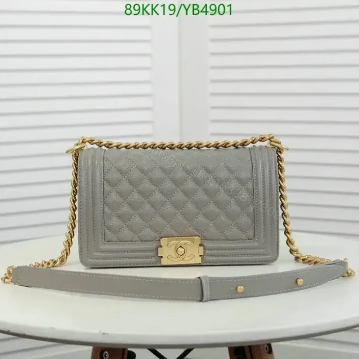 View 10 of Chanel Boy Medium Leather Black Handbag