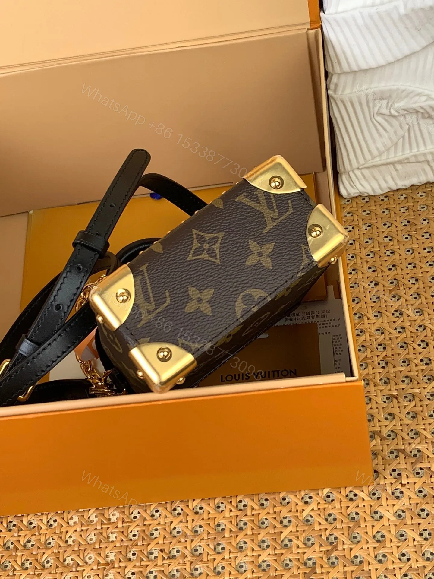 View 4 of Louis Vuitton LV Camera Box Monogram Like Auth Handbags 12.5×17.6x6cm