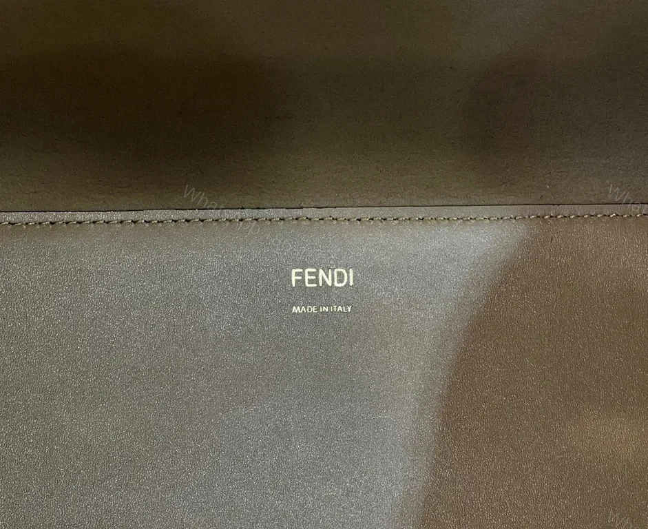 View 4 of Snakeskin-Accent Fendi Structured Leather Tote - Bold Luxury
