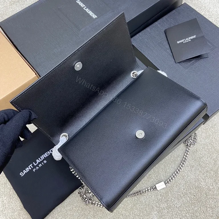 View 2 of Chic Black Leather Wallet on Chain â€” Luxury Day-to-Night