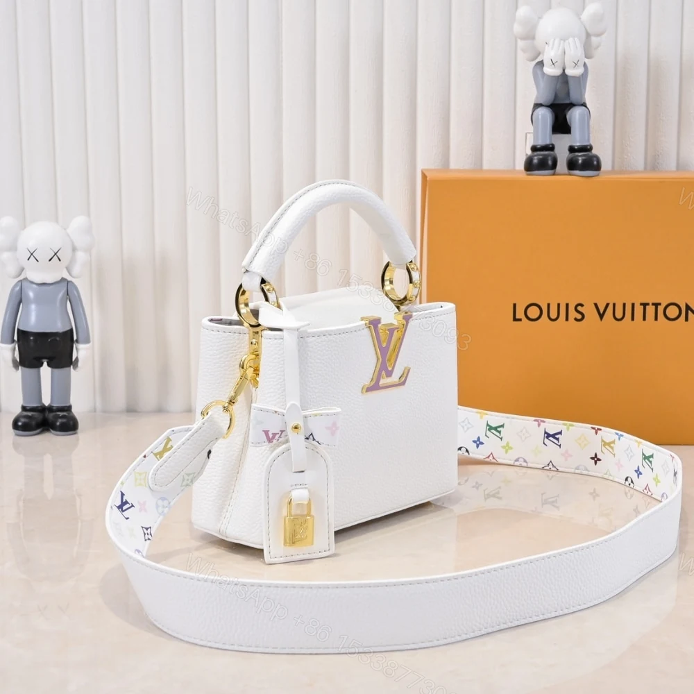 View 3 of Louis Vuitton X Takashi Murakami Capucines BB White 21Cm M13253