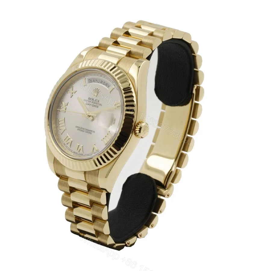 View 3 of Rolex Day-Date II 218238 Super Clone : 41mm Yellow Gold Silver White Dial