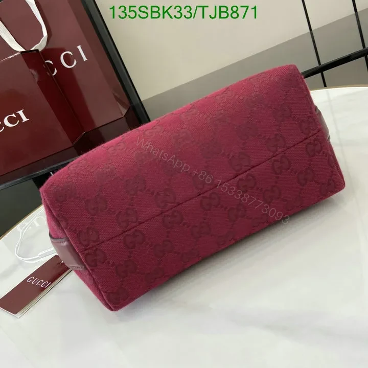 View 5 of Gucci Red Super Mini Shoulder Bag with Leather Trim Finish 795168
