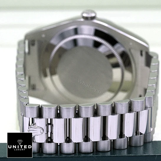 View 9 of Rolex Day-Date 218239-0041 V6 White Roman Dial Replica