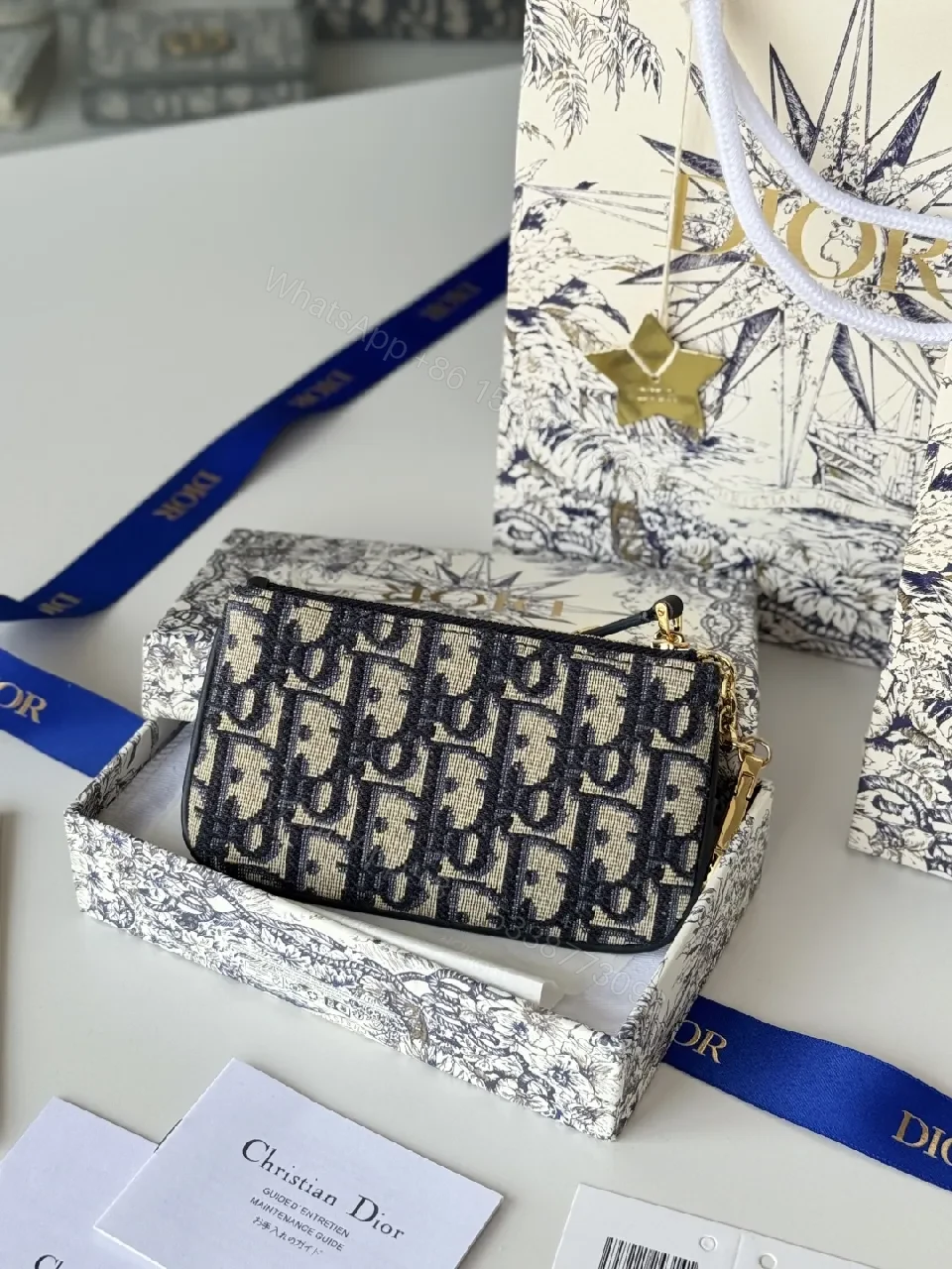 View 4 of Monochrome Jacquard Wallet Set: Luxe Everyday Accessory