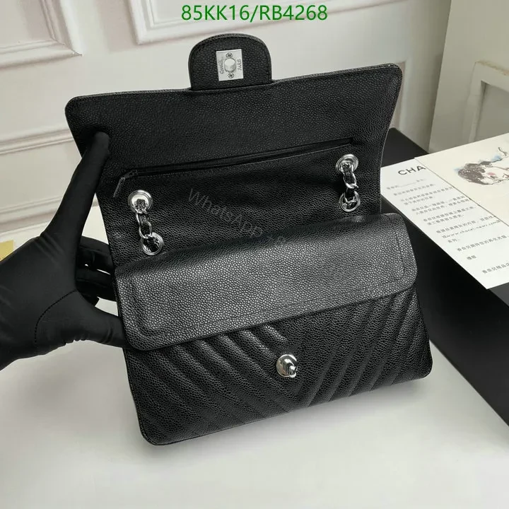 View 10 of Chanel Chevron Caviar Black Double Flap Bag RB4321 – Exquisite Craftsmanship Details
