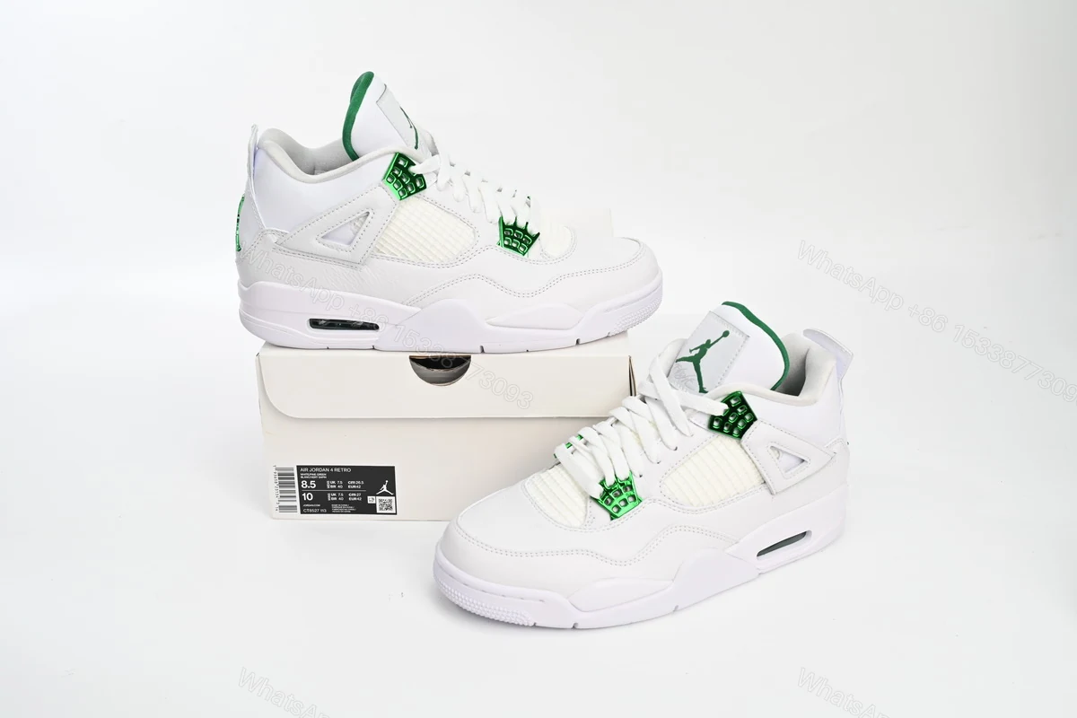 View 2 of Air Jordan 4 Retro “Metallic Green” CT8527-113