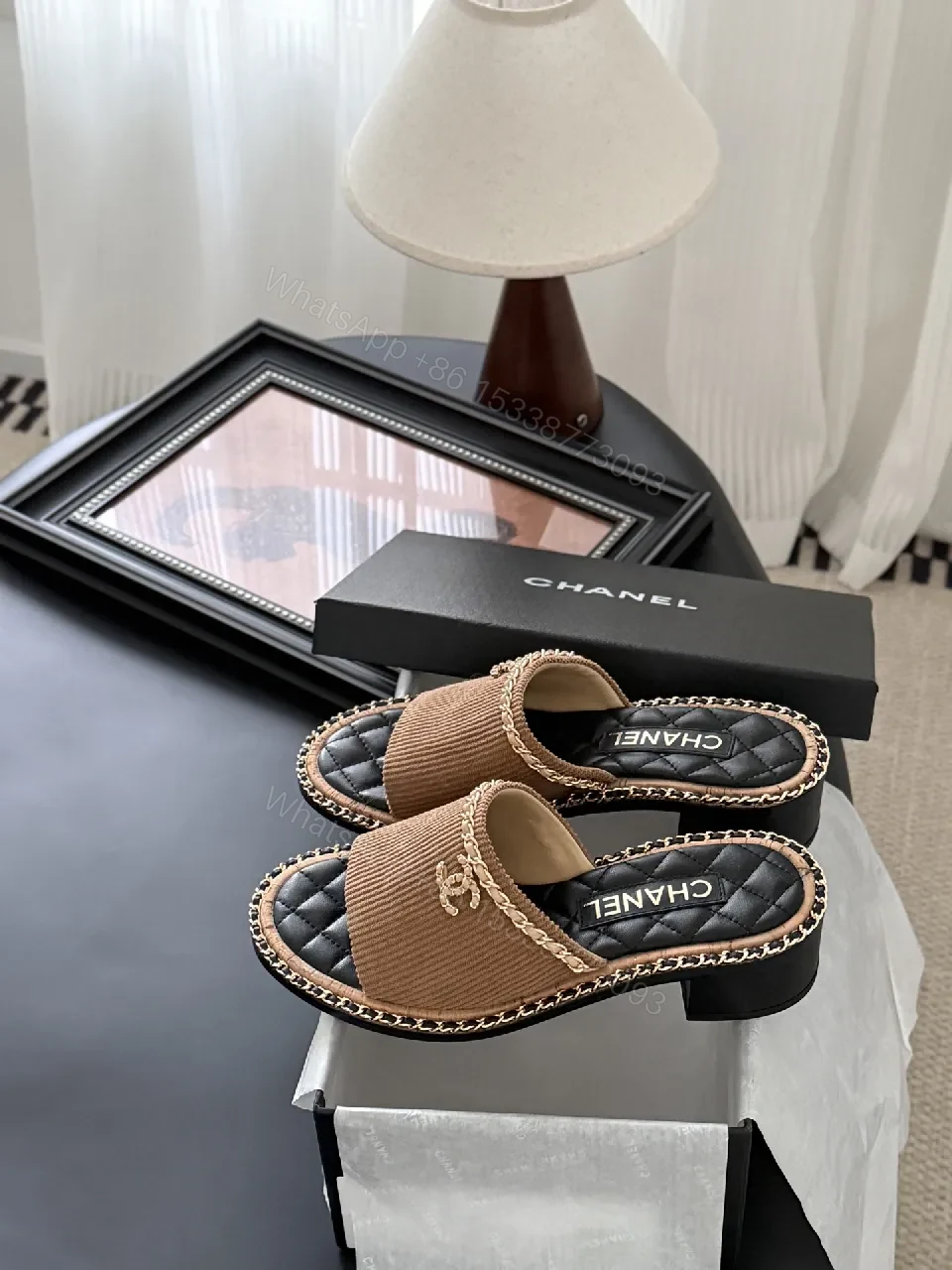 View 7 of Knit-Trim Slides: Elevated Everyday Chic, Luxury Comfort