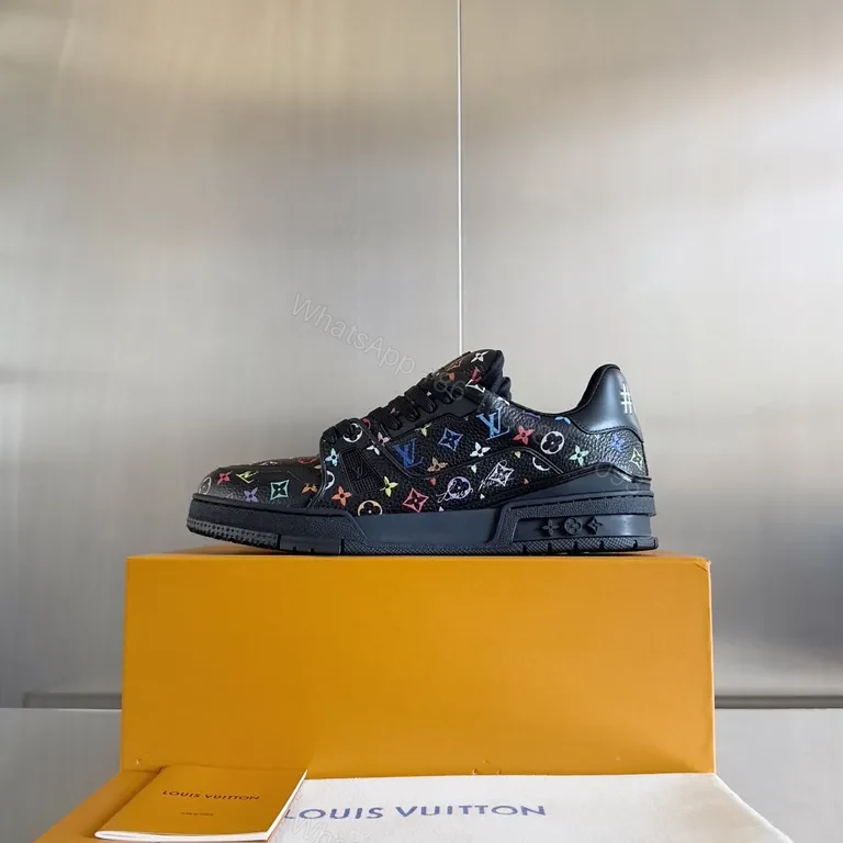 View 2 of Bold LV Monogram High-Top Sneakers with All-Day Comfort