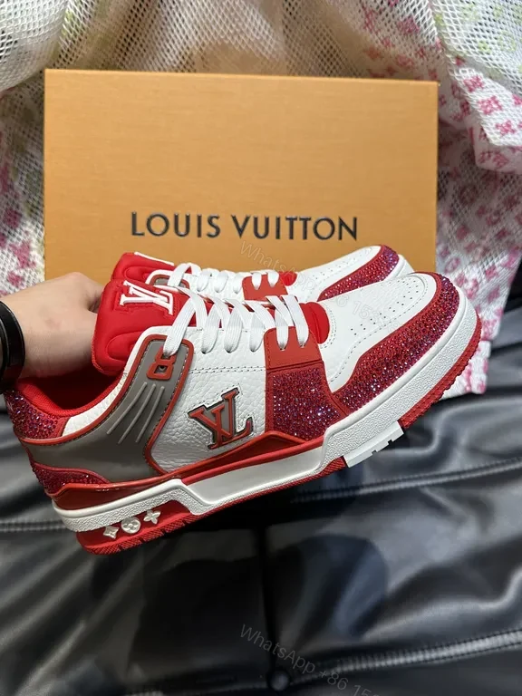View 9 of Bold LV-Inspired Trainers: Luxe Street sneakers