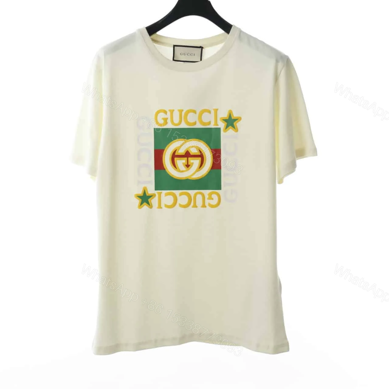 GUCCI 20SS FIVE STAR SQUARE LOGO SHORT SLEEVE T SHIRT — view 1