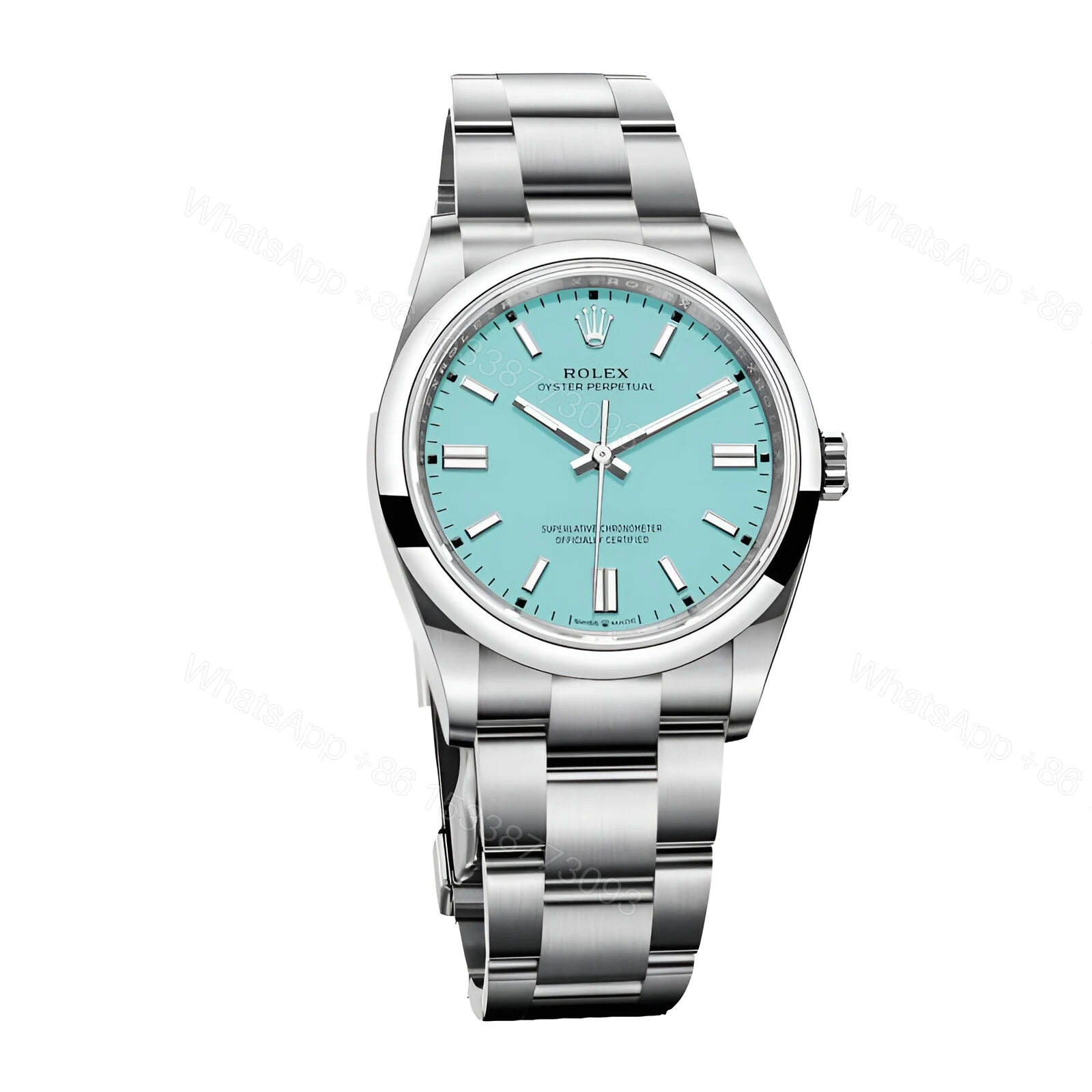 View 2 of Rolex Oyster Perpetual Aqua Dial 126000 Replica