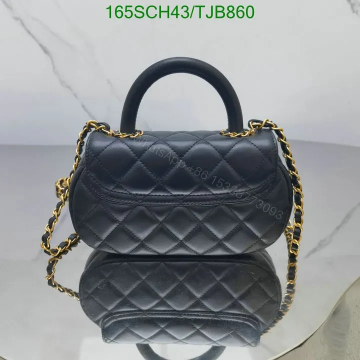 View 3 of Chanel Black Mini Coco Top Handle with Sheepskin 4579
