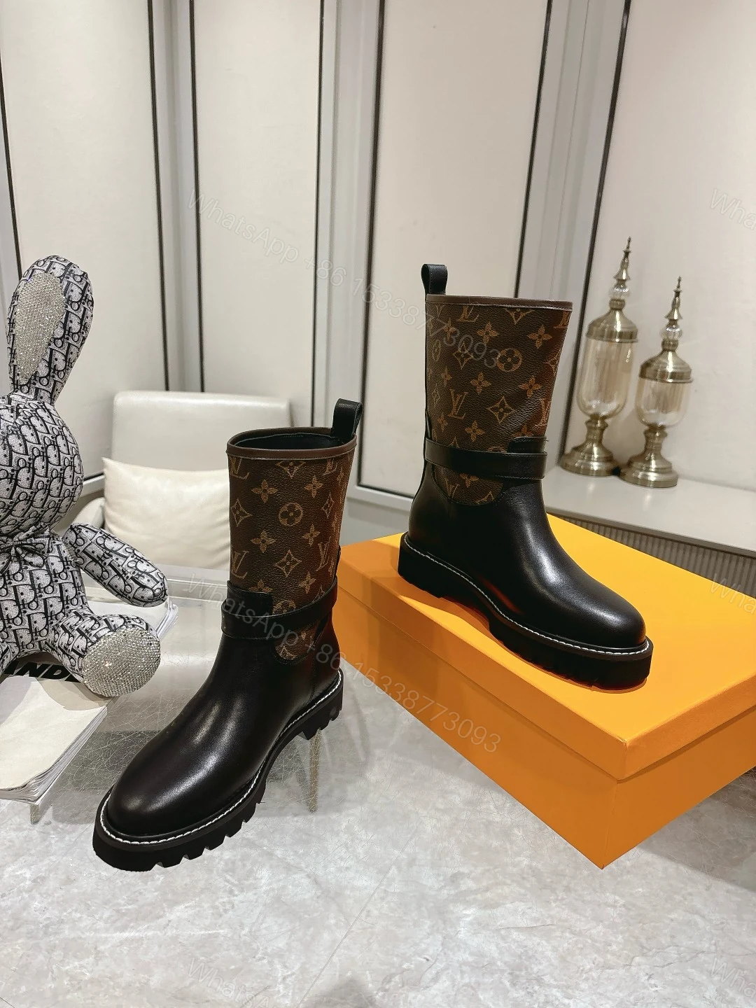 View 5 of LOUIS VUITTON TERRITORY FLAT ANKLE BOOT MONOGRAM BROWN