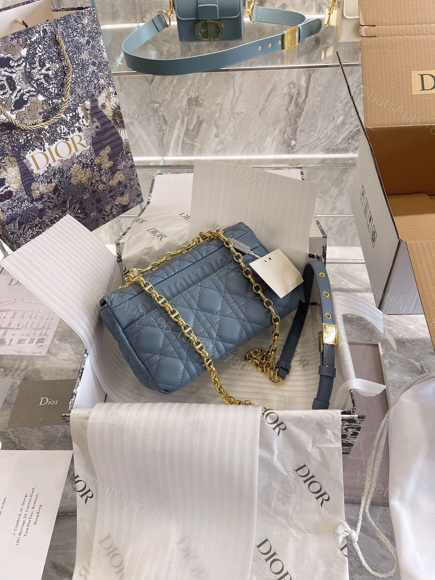 View 3 of LARGE DIOR CARO BAG