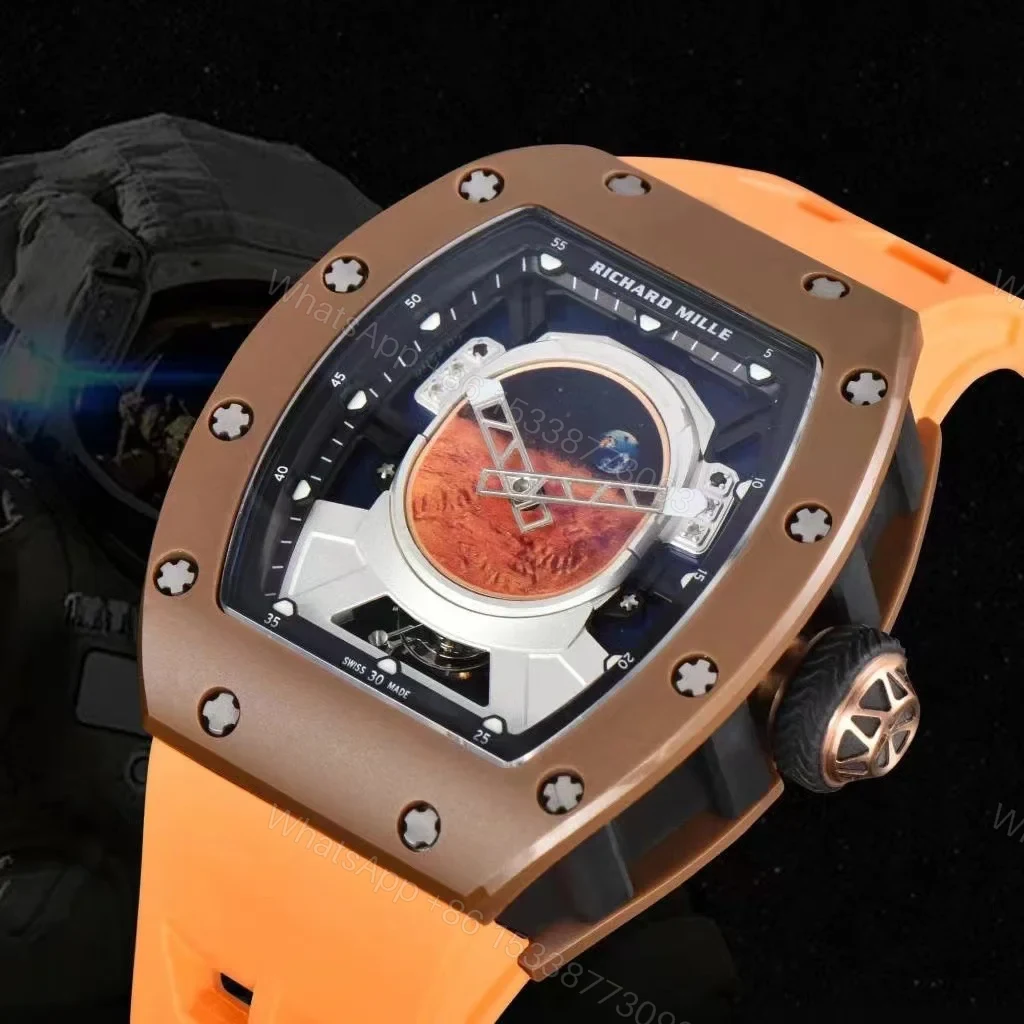View 6 of Richard Mille RM52-05 Pharrell Williams Mars Mission Orange Strap Tourbillon Watch RM52-05-ORANGE